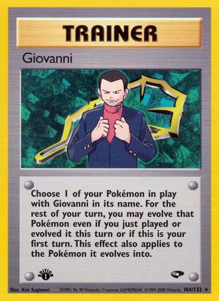 Image of Giovanni (104) 104/132  - 1st Edition Gym Challenge - Rare