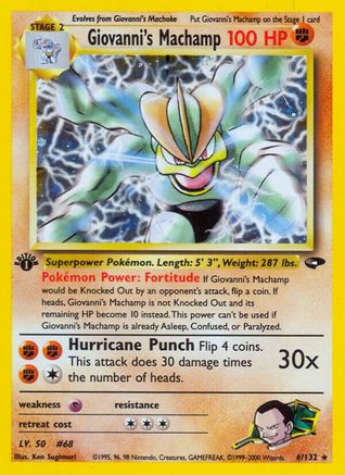 Image of Giovanni's Machamp 006/132  - 1st Edition Holofoil Gym Challenge - Holo Rare