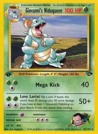 Image of Giovanni's Nidoqueen 023/132  - Unlimited Gym Challenge - Rare