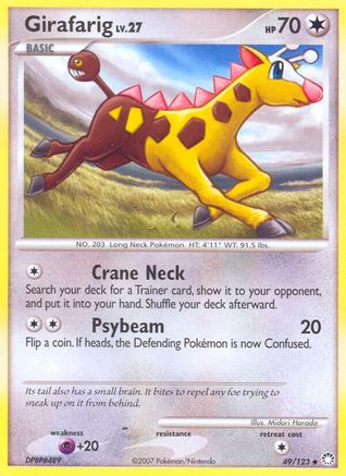 Image of Girafarig 049  - Reverse Holofoil Mysterious Treasures - Uncommon