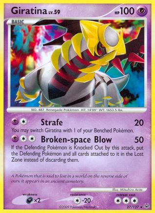 Image of Giratina (27) 027  - Reverse Holofoil Platinum - Rare