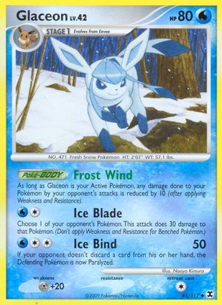 Image of Glaceon 041/111  - Reverse Holofoil Rising Rivals - Uncommon