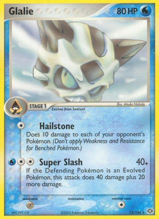 Image of Glalie 013  - Reverse Holofoil Emerald - Rare