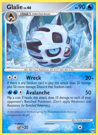 Image of Glalie 018  - Reverse Holofoil Arceus - Rare
