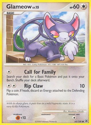 Image of Glameow 065  - Reverse Holofoil Majestic Dawn - Common