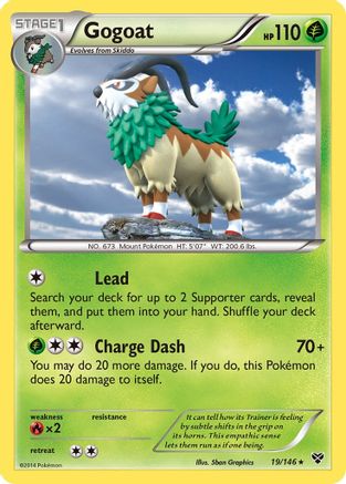 Image of Gogoat 019/146  - Reverse Holofoil XY Base Set - Holo Rare