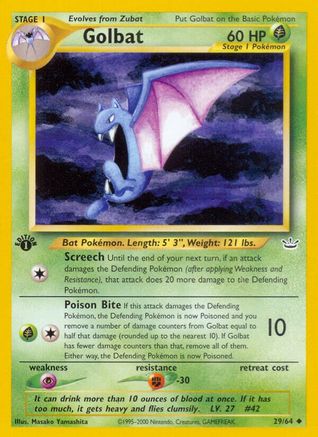Image of Golbat 029/64  - 1st Edition Neo Revelation - Uncommon