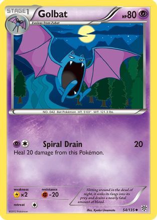 Image of Golbat 054  - Reverse Holofoil Plasma Storm - Uncommon