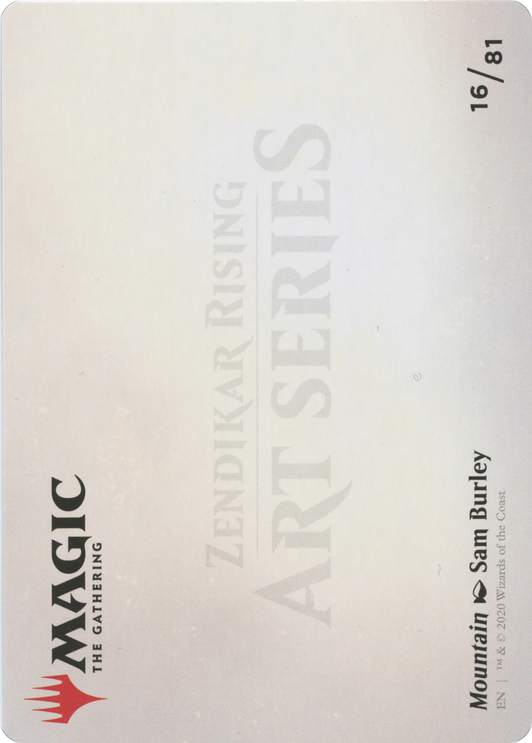 Image of Mountain // Mountain (AZNR-016) - Zendikar Rising Art Series (Borderless) Foil