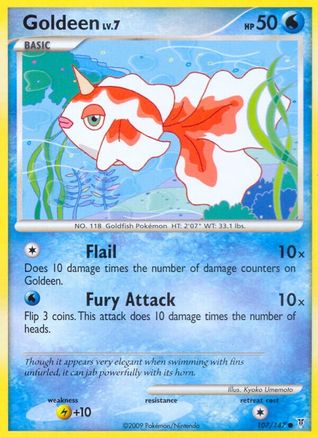 Image of Goldeen 107  - Reverse Holofoil Supreme Victors - Common