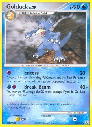Image of Golduck 028  - Reverse Holofoil Secret Wonders - Rare