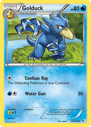 Image of Golduck (34) 034  Boundaries Crossed - Uncommon