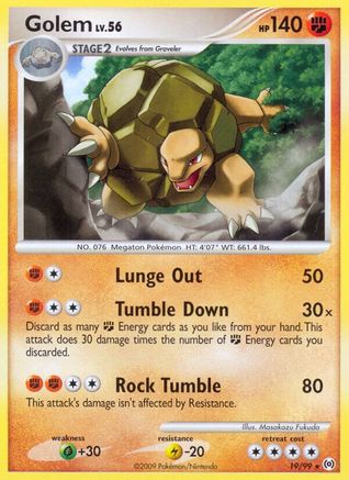 Image of Golem 019  - Reverse Holofoil Arceus - Rare