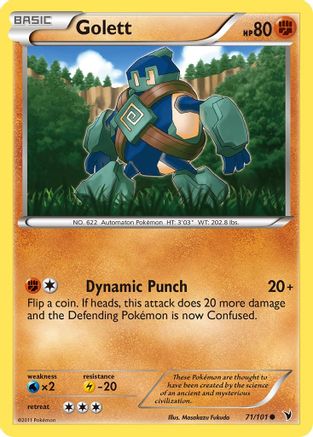 Image of Golett 071  - Reverse Holofoil Noble Victories - Common