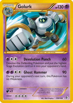 Image of Golurk 150  - Holofoil Boundaries Crossed - Secret Rare