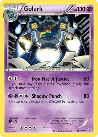 Image of Golurk 046  - Reverse Holofoil Plasma Blast - Holo Rare