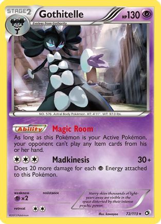 Image of Gothitelle 072/113  - Reverse Holofoil Legendary Treasures - Holo Rare