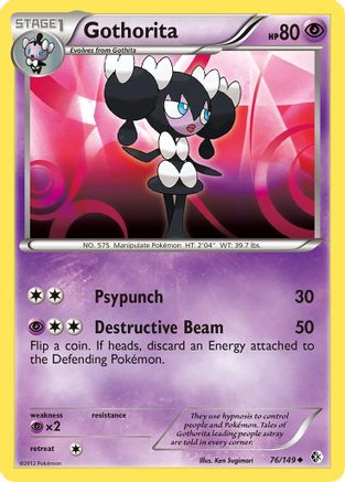 Image of Gothorita 076  - Reverse Holofoil Boundaries Crossed - Uncommon