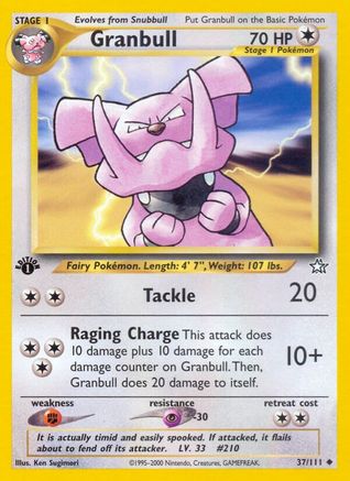 Image of Granbull 037/111  - 1st Edition Neo Genesis - Uncommon