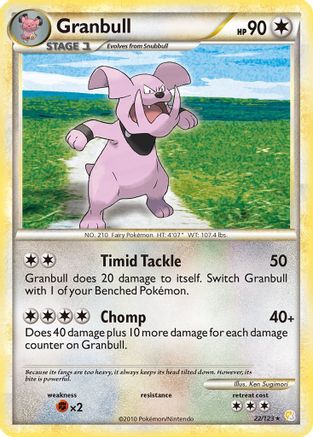 Image of Granbull 022  - Reverse Holofoil HeartGold SoulSilver - Rare