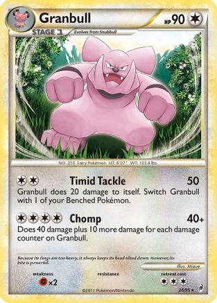 Image of Granbull 026  - Reverse Holofoil Call of Legends - Rare