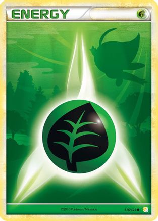 Image of Grass Energy 115/123  - Reverse Holofoil HeartGold SoulSilver - Common