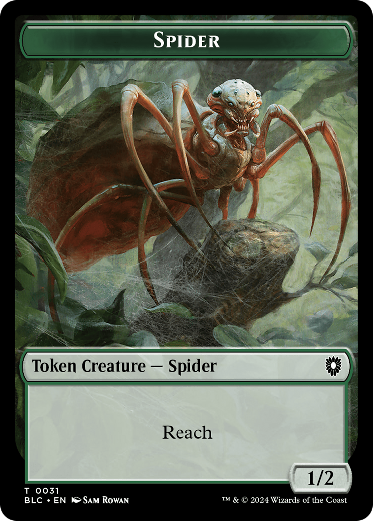 Image of Spider (TBLC-031) - Bloomburrow Commander Tokens Foil