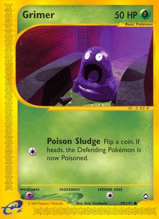 Image of Grimer 079/147  - Reverse Holofoil Aquapolis - Common