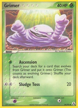 Image of Grimer 054/92  - Reverse Holofoil Legend Maker - Common