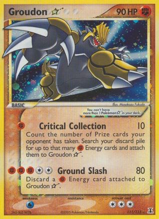 Image of Groudon Star 111  - Holofoil Delta Species - Ultra Rare