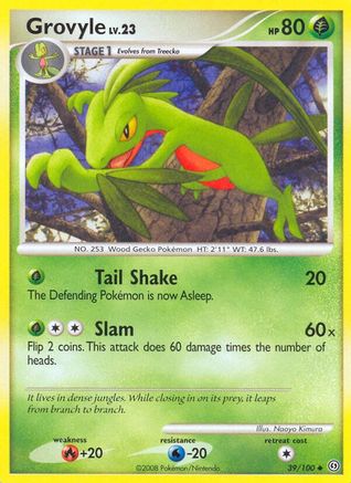 Image of Grovyle 039/100  - Reverse Holofoil Stormfront - Uncommon