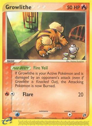 Image of Growlithe 065/100  Sandstorm - Common