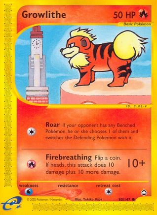 Image of Growlithe (80) 080  Aquapolis - Common