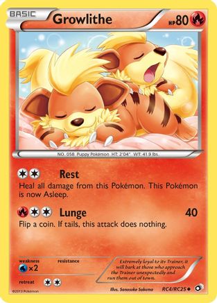 Image of Growlithe RC4/RC25  - Holofoil Legendary Treasures Radiant Collection - Uncommon