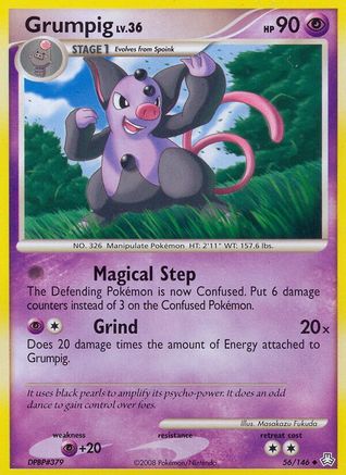 Image of Grumpig 056  - Reverse Holofoil Legends Awakened - Uncommon