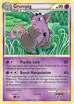 Image of Grumpig 023  - Reverse Holofoil Triumphant - Rare
