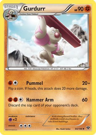Image of Gurdurr 066  - Reverse Holofoil XY Base Set - Uncommon