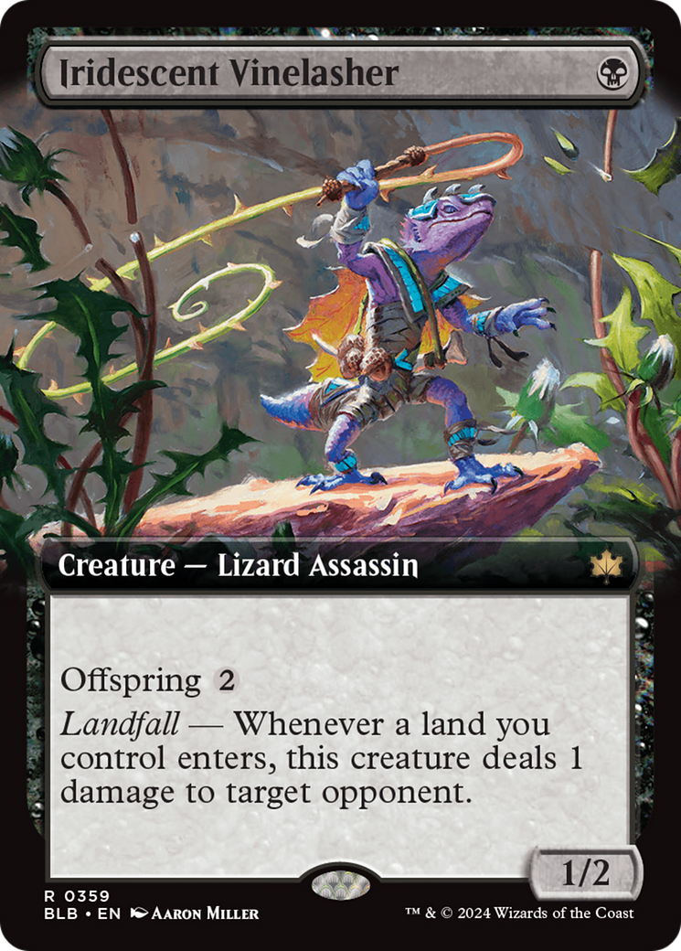 Image of Iridescent Vinelasher (Extended Art) (BLB-359) - Bloomburrow: (Extended Art)