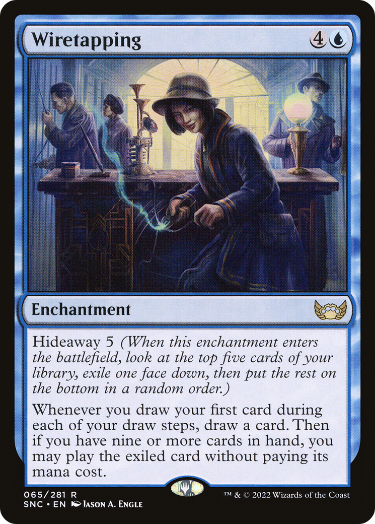 Image of Wiretapping (SNC-065) - Streets of New Capenna Foil