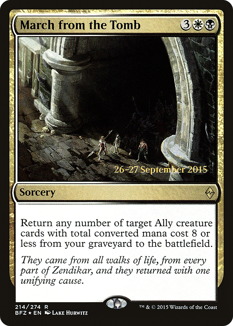 Image of March from the Tomb (PRE-214S) - Battle for Zendikar Promos Foil