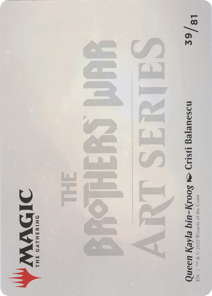 Image of Queen Kayla bin-Kroog // Queen Kayla bin-Kroog (ABRO-039) - The Brothers' War Art Series (Borderless)