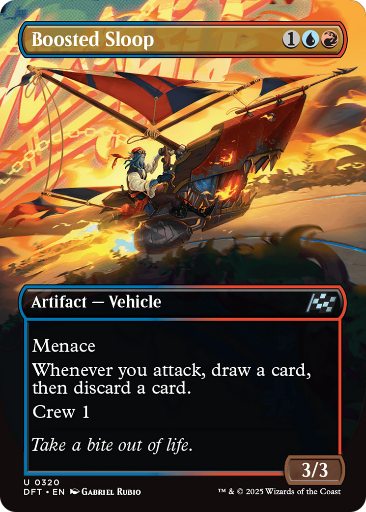 Image of Boosted Sloop (Borderless) (DFT-320) - Aetherdrift (Borderless) Foil