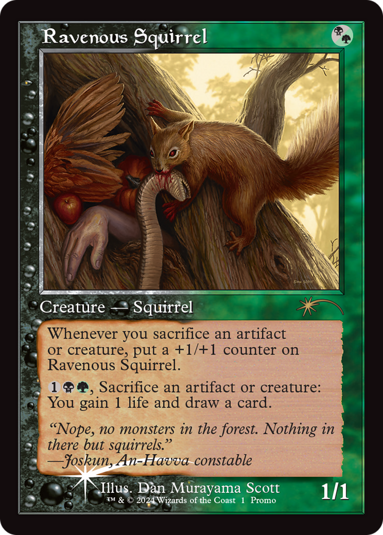 Image of Ravenous Squirrel (Retro Frame) (OHP-001) - Wizards Play Network 2024 Foil