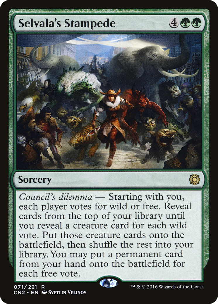 Image of Selvala's Stampede (CN2-071) - Conspiracy: Take the Crown Foil