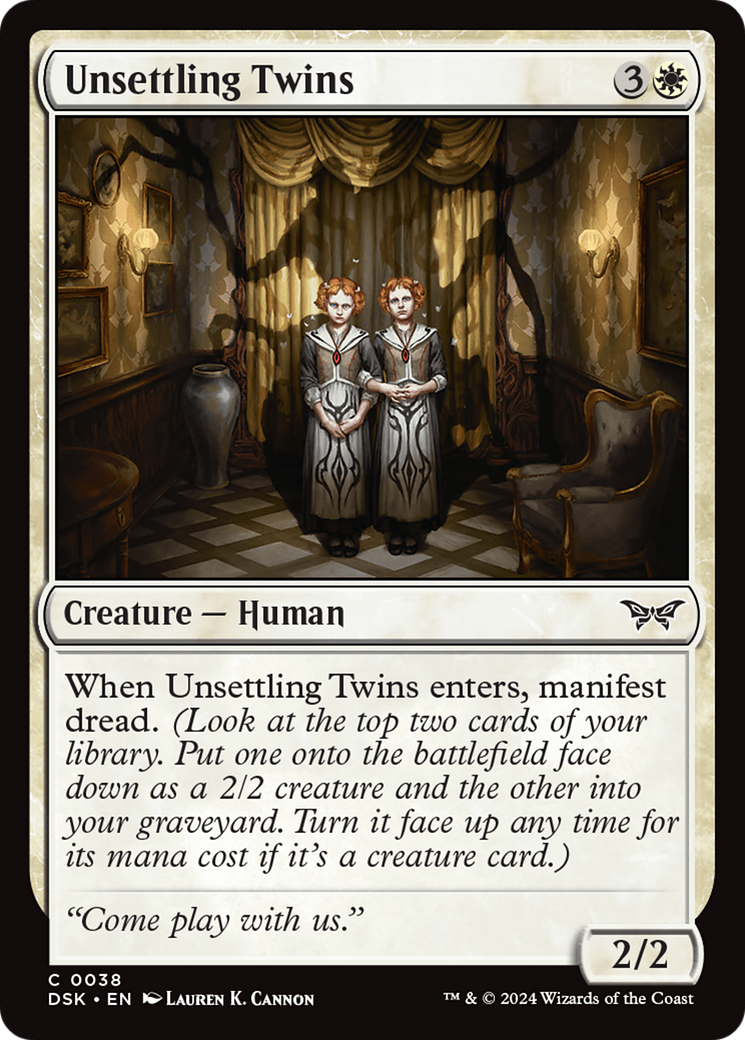 Image of Unsettling Twins (DSK-038) - Duskmourn: House of Horror
