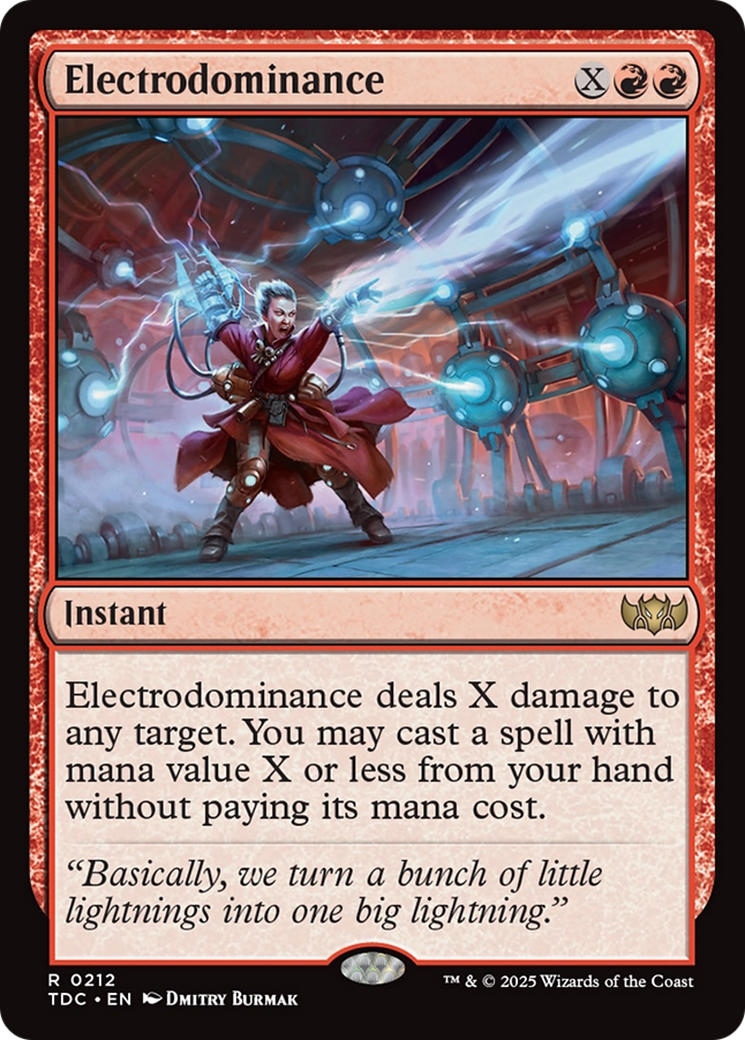 Image of Electrodominance (TDC-212) - Commander: Tarkir: Dragonstorm