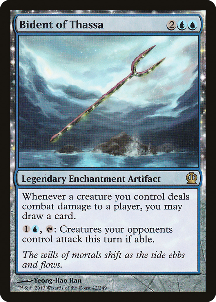Image of Bident of Thassa (THS-042) - Theros: (enchantment)