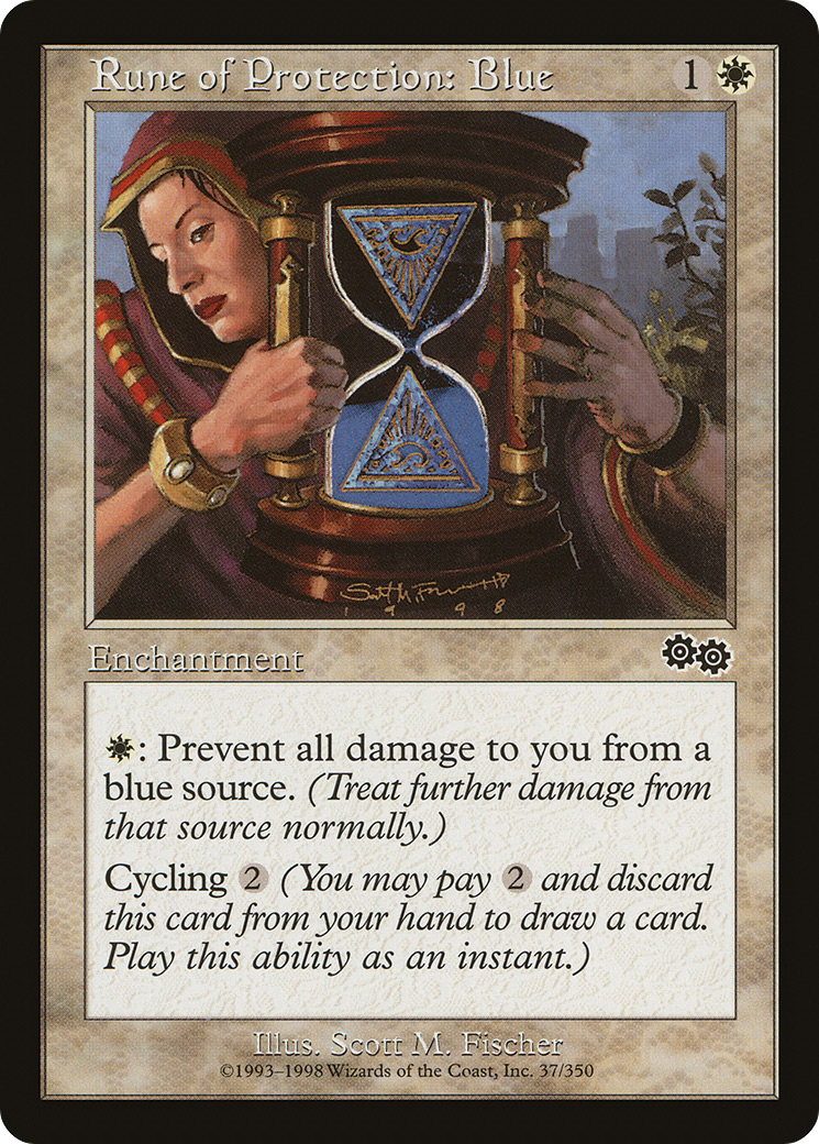 Image of Rune of Protection: Blue (USG-037) - Urza's Saga
