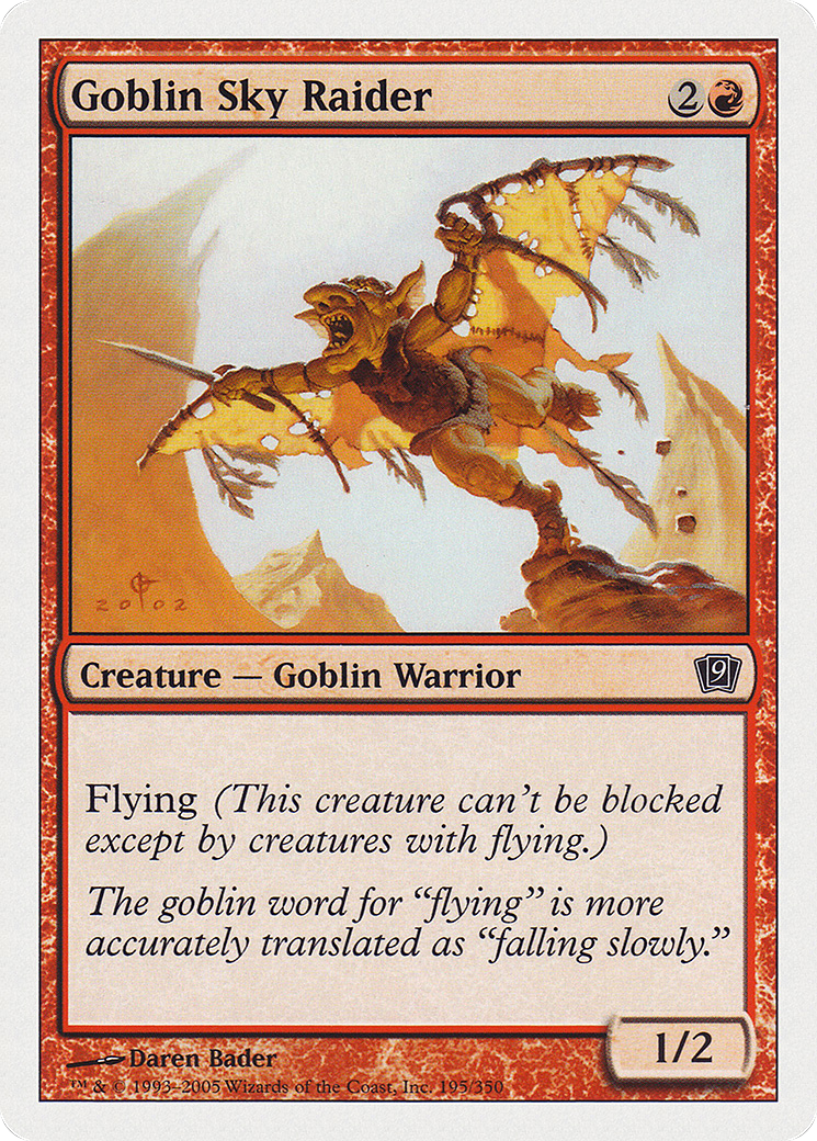 Image of Goblin Sky Raider (9ED-195) - 9th Edition Foil