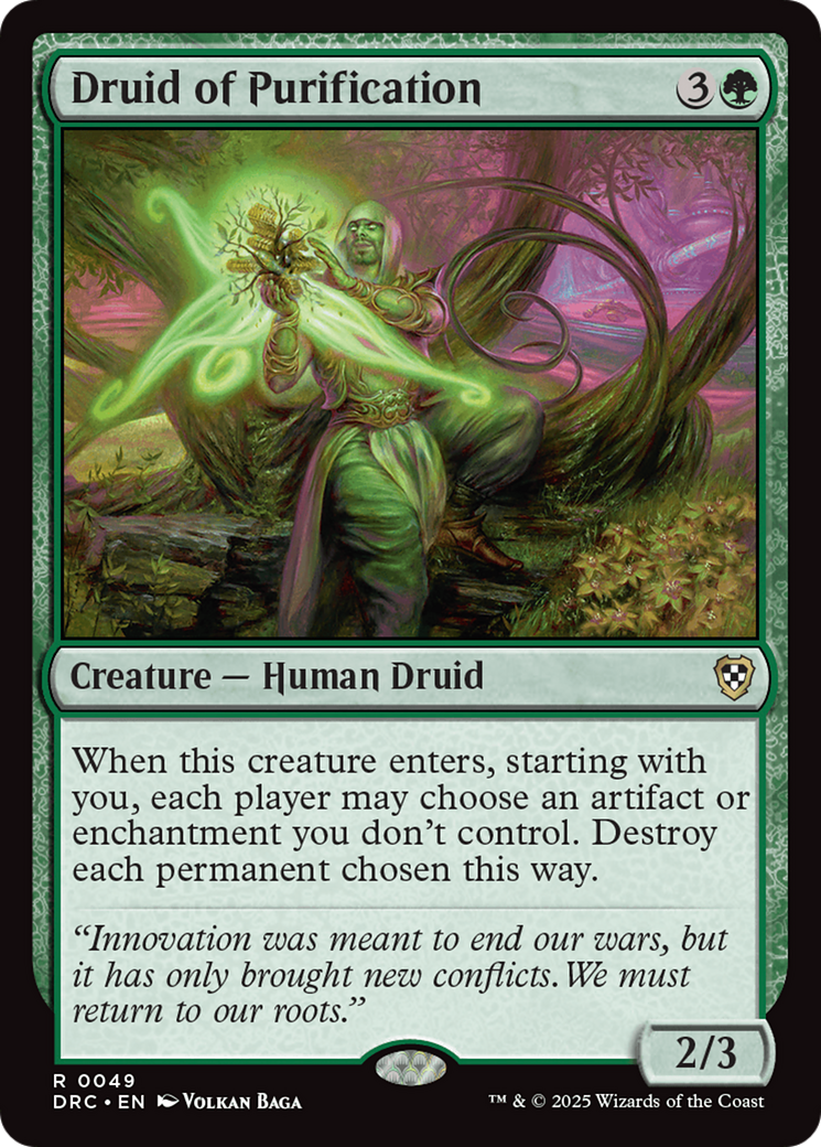 Image of Druid of Purification (DRC-049) - Commander: Aetherdrift